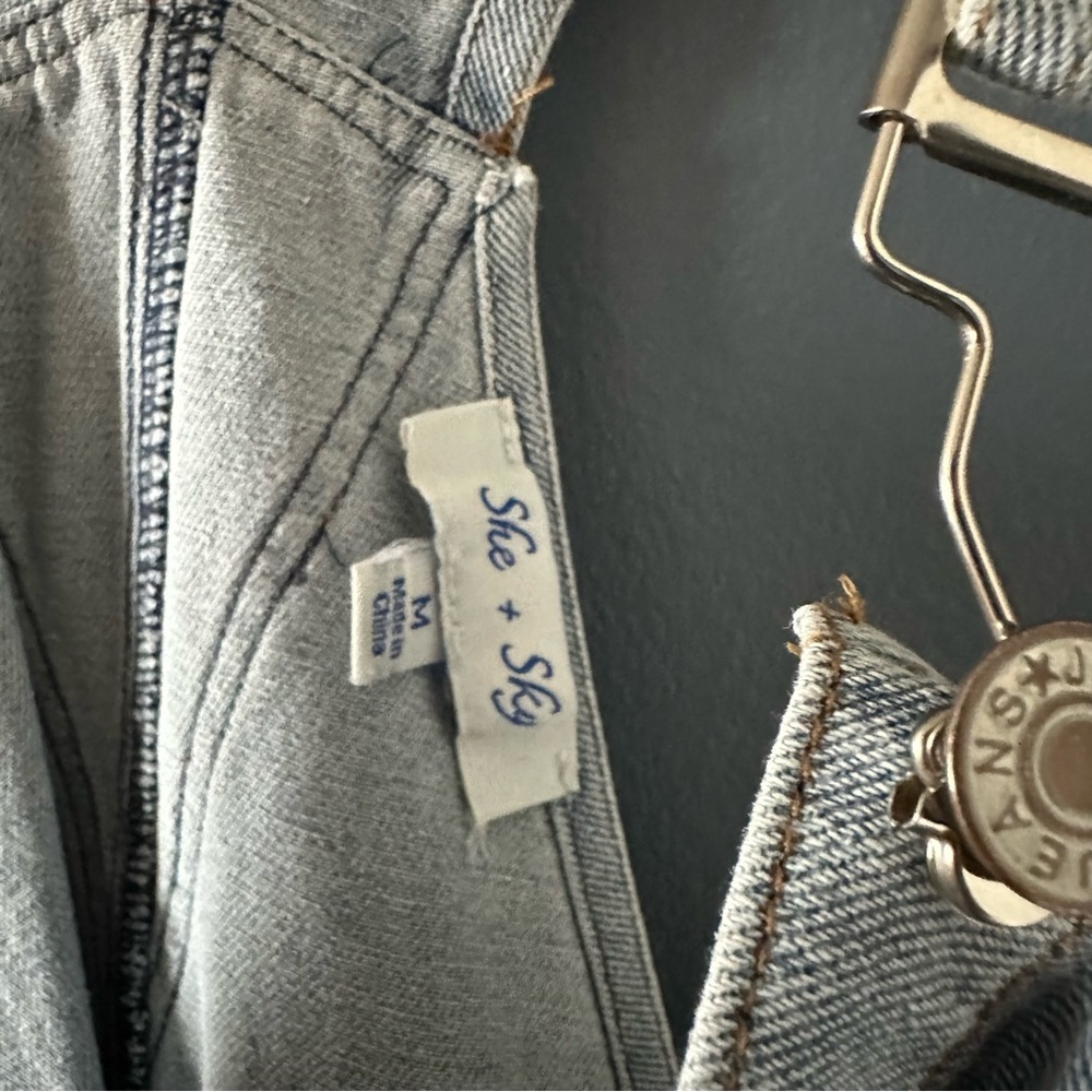 Distressed Denim Overalls - Picture 3 of 3